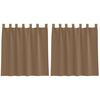 vidaXL Zasłony woalowe z pętelkami 2 szt. Jasnobrązowe 140x140 cm