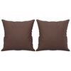 vidaXL 2-osobowa sofa z poduszkami, brązowa, 140 cm, sztuczna sk&oacute;ra