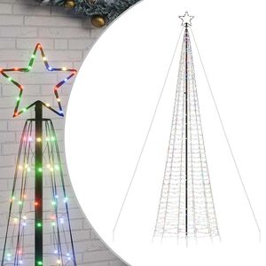 vidaXL Choinka świąteczna LED kolcami 1534 diody LED kolorowa 500 cm