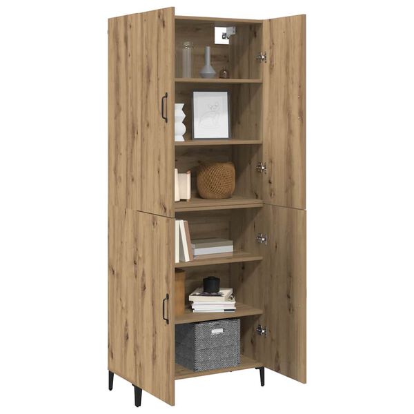 vidaXL Highboard 2 pcs Dąb rzemieślniczy Materiał drewnopochodny