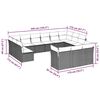 vidaXL 13-cz. zestaw mebli ogrodowych, z poduszkami, jasnoszary