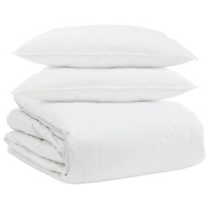 vidaXL Zestaw kołder z poduszką 3 pcs Biały Pi&oacute;ra down