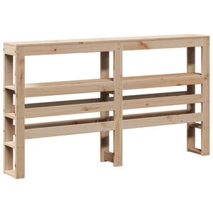 vidaXL Wezgłowie do ł&oacute;żka, z p&oacute;łkami, 120 cm, lite drewno sosnowe