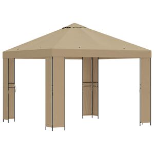 vidaXL Altana 3 x 3 m Beżowy Poliester i Stal 190 gsm