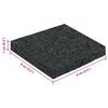 vidaXL Pad Patio z Granulatem Gumowym Czarny 9 x 9 x 1 cm Guma