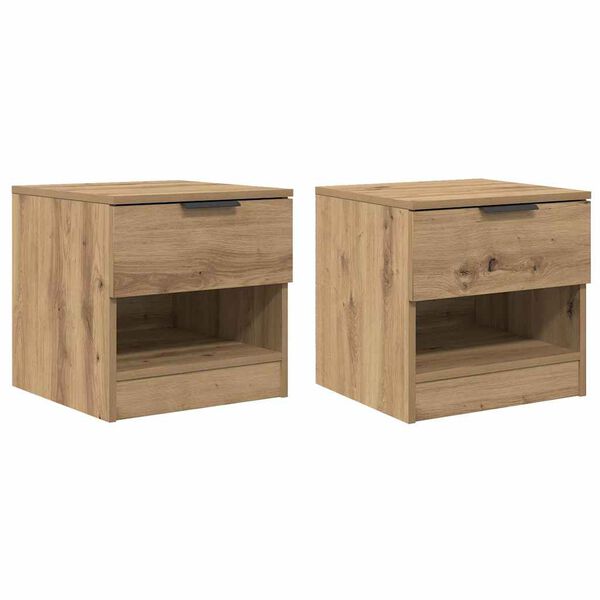 vidaXL Szafka pod ł&oacute;żko 2 pcs Dąb rzemieślniczy 40 x 39 x 40cm