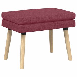 vidaXL Ławka podw&oacute;jna Czerwone wino 60 x 40 x 46 cm tkanina