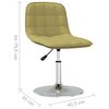 vidaXL Obrotowe krzesło stołowe, zielone, obite tkaniną