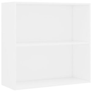 vidaXL Regał, biały, 80x30x76,5 cm, materiał drewnopochodny