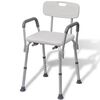 vidaXL Krzesło pod prysznic z aluminium, białe