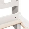 vidaXL Łóżko z regałem, bez materaca, białe, 135x190 cm, sosnowe
