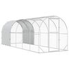 vidaXL Kurnik srebrny 600 x 200 x 200 cm Stal ocynkowana