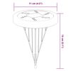 vidaXL Solarne lampki gruntowe, z kolcami, 4 szt., ciepłe białe