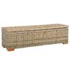 vidaXL Skrzynia, 120 cm, rattan kubu i lite drewno mango