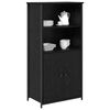 vidaXL Highboard Czarny Dąb 62 x 36 x 121,5 cm Materiał drewnopochodny