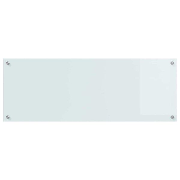vidaXL Panel kuchenny 2 pcs Biały 110 x 40 cm szkło hartowane