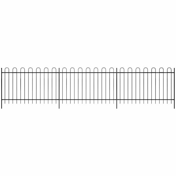 vidaXL Ogrodzenie 600 x 150 cm Stal Pokryta Proskiem