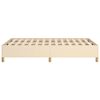 vidaXL Rama ł&oacute;żka bez materaca, kremowa, 120x190 cm, tkanina