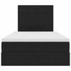 vidaXL Ł&oacute;żko z miejscem na przechowywanie i materacem Czarny Aksamit