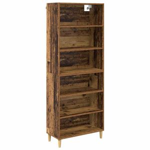 vidaXL Highboard Stare drewno 69,5 x 32,5 x 180 cm Drewno inżynieryjne