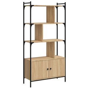 vidaXL Regał z drzwiami Sonoma Oak 76,5x30x154,5 cm Drewno konstrukcyjne