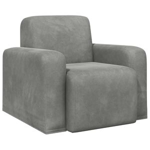 vidaXL Fotel jasnoszary Welur