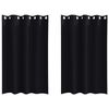 vidaXL Firany blackout z k&oacute;łkami 2 szt. Czarny 175 x 140 cm Poliester