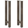 vidaXL Nogi do stołu konsolowego Naturalna stal 2 szt. 38x(72-73) cm Stal