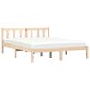 vidaXL Ramka ł&oacute;żka Naturalny 152 x 203 cm Lite drewno sosnowe