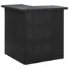 vidaXL Narożny stolik barowy, czarny, 100x50x105 cm, rattan PE