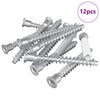 vidaXL Śruby confirmat 12 szt. srebrny &Oslash;7 x 58 mm Metal