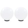 vidaXL Lampy zewnętrzne LED, 2 szt., kule 30 cm, PMMA