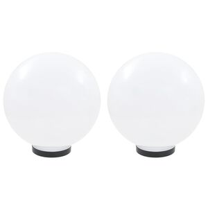 vidaXL Lampy zewnętrzne LED, 2 szt., kule 30 cm, PMMA