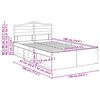 vidaXL Ramka ł&oacute;żka Szary Sonoma 135 x 190 cm Lite drewno sosnowe