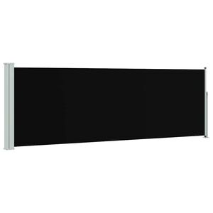 vidaXL Wysuwana markiza boczna na taras, 100 x 314 cm, czarna