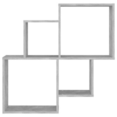 vidaXL Półka ścienna kostki, szarość betonu, 80x15x78,5 cm