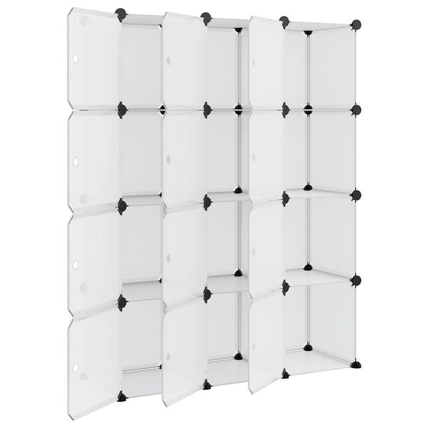 vidaXL Organizer do przechowywania kostek z 12 kostkami i drzwiczkami, przezroczysty PP