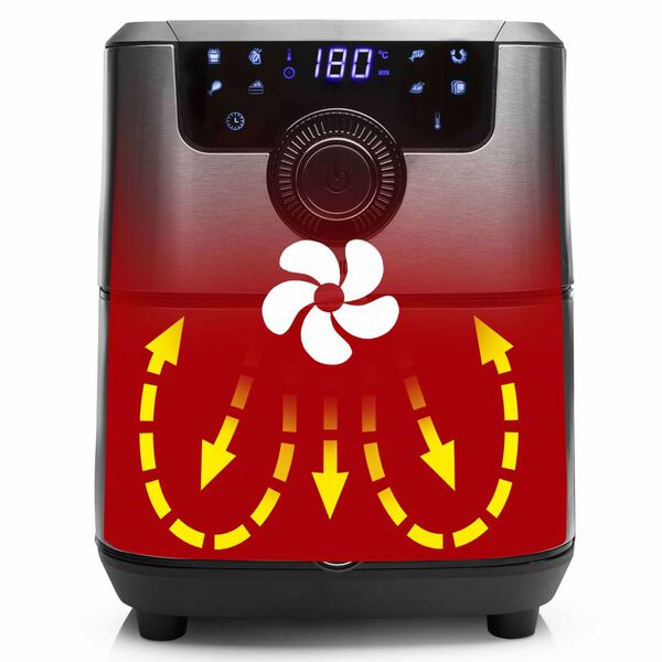 Princess Frytkownica powietrzna Smart, 1500 W, 4,5 L, srebrna