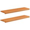 vidaXL Parapety 2 szt. Jasny Brąz 100 x 30 x 2 cm Drewno bukowe