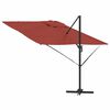 vidaXL Parasol Roma Czerwony 286 x 285 x 265 cm Poliester i aluminium