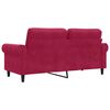 vidaXL Sofa 2-osobowa, winna czerwień, 140 cm, tapicerowana aksamitem
