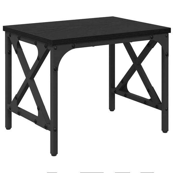 vidaXL Stojak na drukarkę Z regulacją Czarny Dąb 40 x 30 x 31 cm