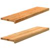 vidaXL Stopnie schodowe, 2 szt. brązowe 100x30x2cm lite drewno dębowe