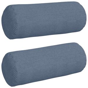 vidaXL Poduszki Wałkowe 2 pcs Niebieski &Oslash; 15 x 40 cm