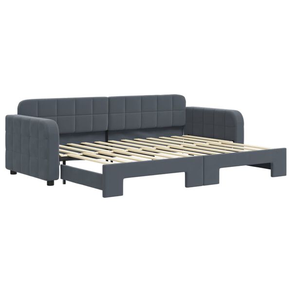 vidaXL Sofa rozsuwana, ciemnozielona, 80x200 cm, aksamit