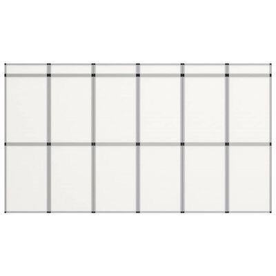 vidaXL 18-panelowa, składana ścianka wystawiennicza, 362x200 cm, biała