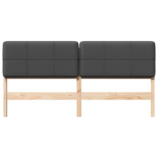 vidaXL Tapicerowane wezgłowie Brązowy i ciemnoszary 200 cm