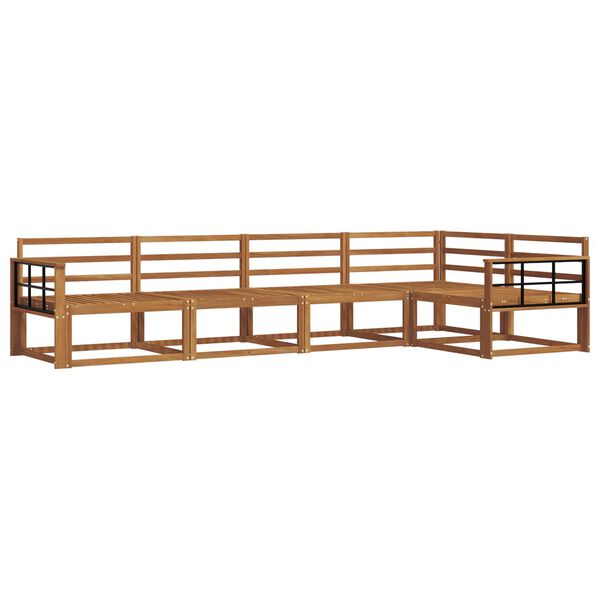 vidaXL Zestaw sof na zewnątrz 5 pcs Naturalny Lite Drewno Akacji