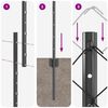 vidaXL Ogrodzenie z słupkiem Szary 1 x 10 m Stal i PVC