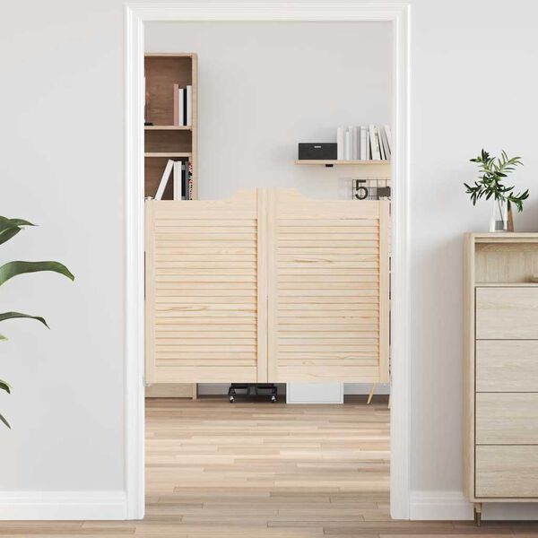 vidaXL Drzwi wahadłowe żaluzjowe 2 pary 80x100 cm lite drewno sosnowe
